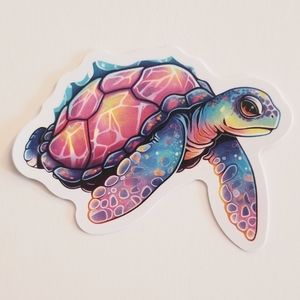 10/$10 Colorful Sea Turtle Sticker